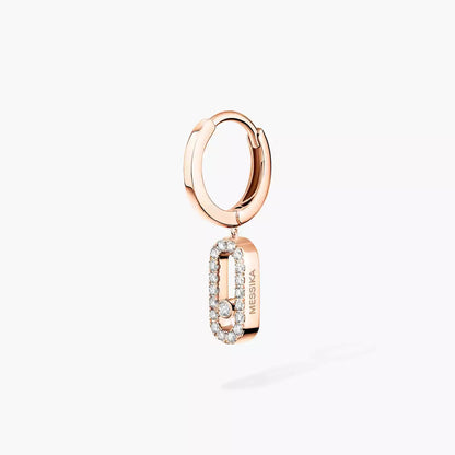 [Luxe Jewelry]Move Uno Single Diamond Hoop Earring