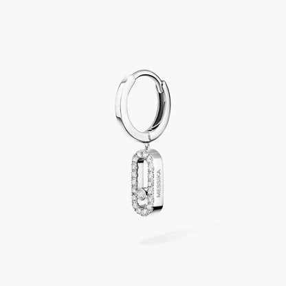 [Luxe Jewelry]Move Uno Single Diamond Hoop Earring