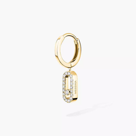 [Luxe Jewelry]Move Uno Single Diamond Hoop Earring