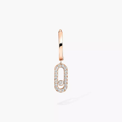 [Luxe Jewelry]Move Uno Single Diamond Hoop Earring