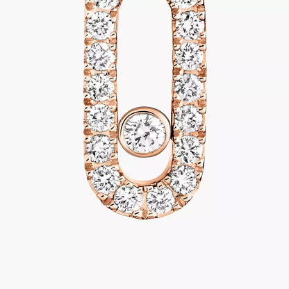 [Luxe Jewelry]Move Uno Single Diamond Hoop Earring