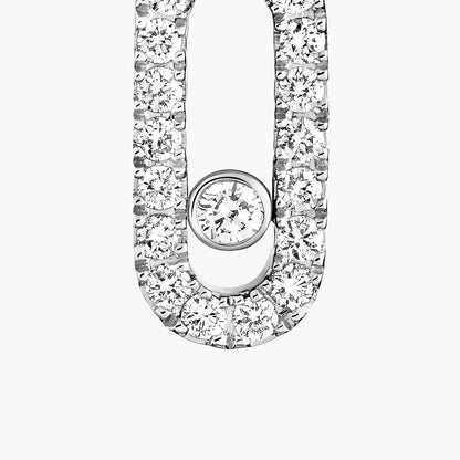 [Luxe Jewelry]Move Uno Single Diamond Hoop Earring