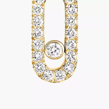 [Luxe Jewelry]Move Uno Single Diamond Hoop Earring