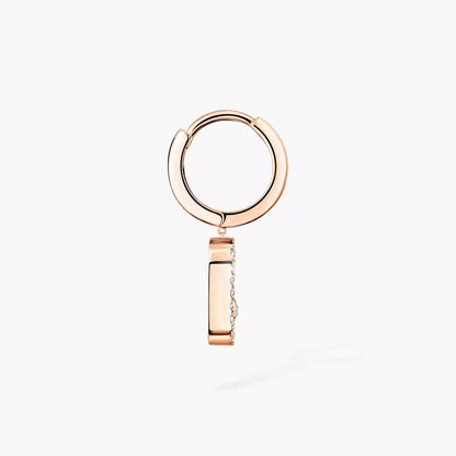 [Luxe Jewelry]Move Uno Single Diamond Hoop Earring