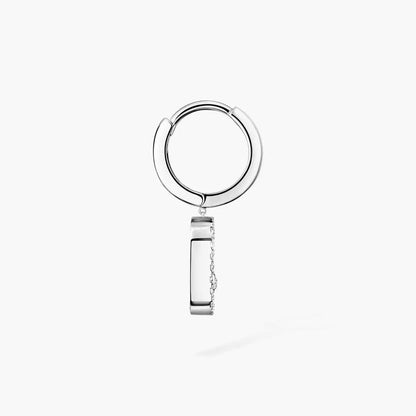 [Luxe Jewelry]Move Uno Single Diamond Hoop Earring