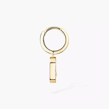 [Luxe Jewelry]Move Uno Single Diamond Hoop Earring