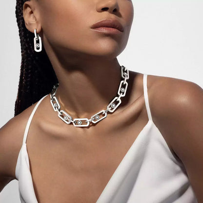[Luxe Jewelry] So Move XL Diamond Hoop Earring