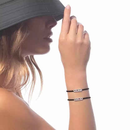[Luxe Jewelry] Care(s) pink cord pavé bracelet