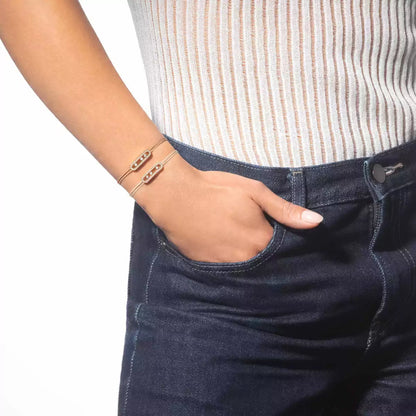 [Luxe Jewelry] Care(s) pink cord pavé bracelet