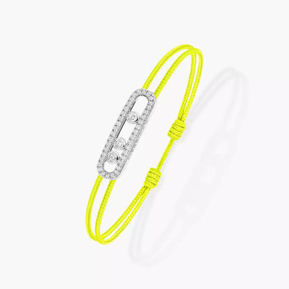[Luxe Jewelry] Care(s) pink cord pavé bracelet