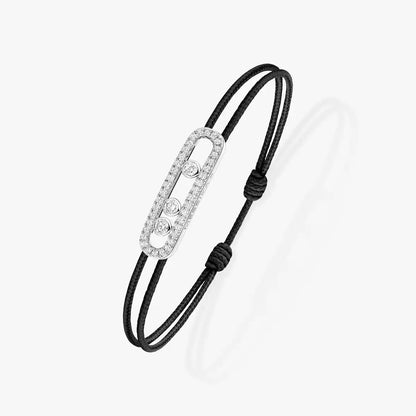 [Luxe Jewelry] Care(s) pink cord pavé bracelet