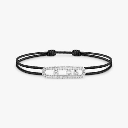 [Luxe Jewelry] Care(s) pink cord pavé bracelet