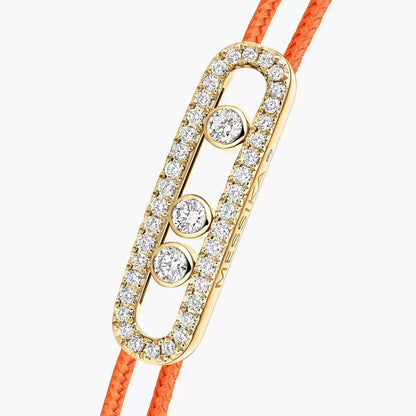 [Luxe Jewelry] Care(s) pink cord pavé bracelet