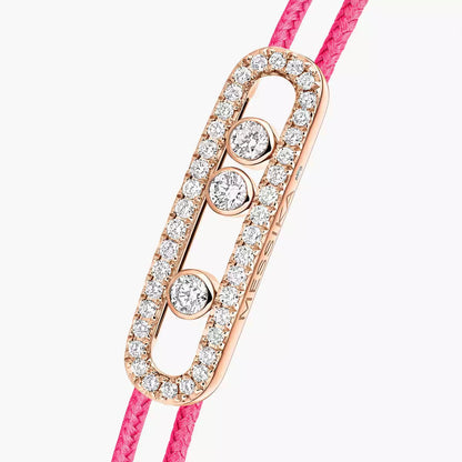 [Luxe Jewelry] Care(s) pink cord pavé bracelet