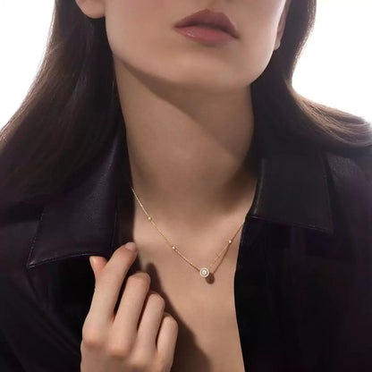 [Luxe Jewelry]Diamond Necklace 0,20ct Brilliant Shape Joy