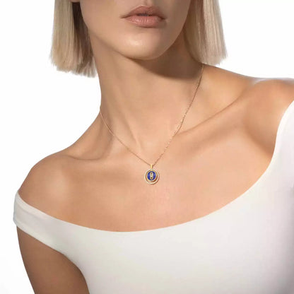 [Luxe Jewelry]Lucky Move Diamond Necklace in Rose Gold and White Mother-of-Pearl