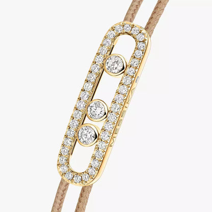 [Luxe Jewelry] Care(s) pink cord pavé bracelet