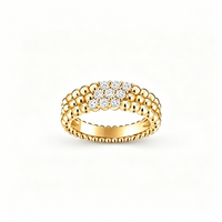 [LUXE] THREE-ROW DIAMOND RING