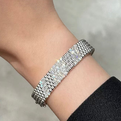 [LUXE]  FIVE-ROW DIAMOND BRACELET