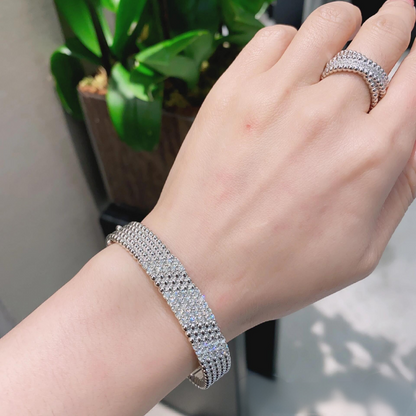 [Luxe Jewelry]  FIVE-ROW DIAMOND BRACELET