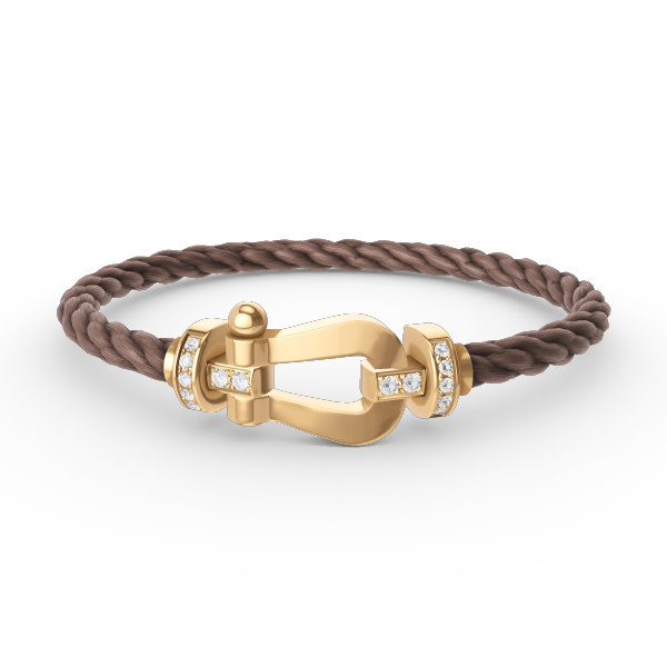 [Luxe]FORCE LARGE HORSESHOE HALF DIAMOND BRACELET GOLD