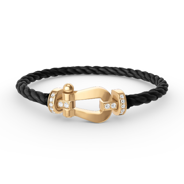 [Luxe]FORCE LARGE HORSESHOE HALF DIAMOND BRACELET GOLD