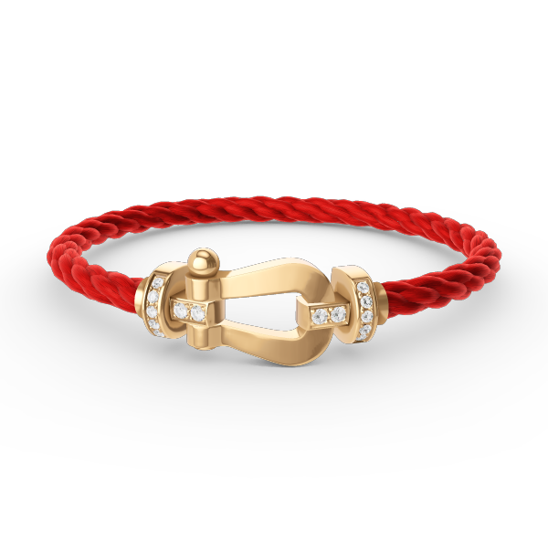 [Luxe]FORCE LARGE HORSESHOE HALF DIAMOND BRACELET GOLD