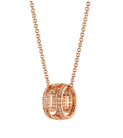 [Luxe]PARENTESI NECKLACE PINK GOLD DIAMOND