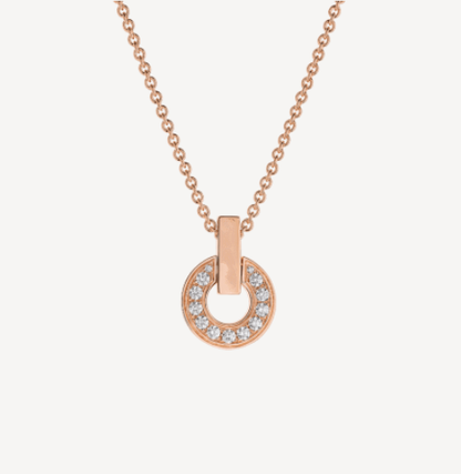 [Luxe]GARI NECKLACE PINK GOLD DIAMOND