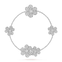 [LUXE]FRIVOLE SILBERNES 5-BLUMEN-ARMBAND