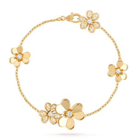 [Luxe Jewelry]FRIVOLE GOLD 5 FLOWERS BRACELET