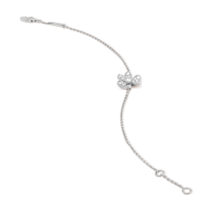 [LUXE]FRIVOLE Silbernes Blumen-Diamant-Armband 