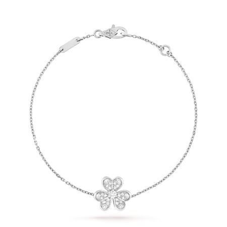 [LUXE]FRIVOLE Silbernes Blumen-Diamant-Armband 