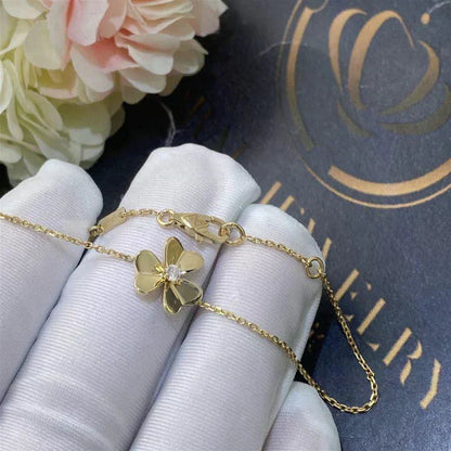 [LUXE]FRIVOLE GOLD BLUME ROSA MALACHIT ARMBAND
