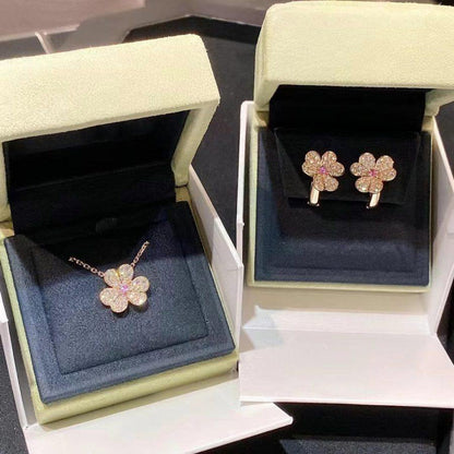 [Luxe]FRIVOLE PINK GOLD FLOWER DIAMOND EARRINGS