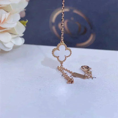 [Luxe Jewelery] Clover White Mother-of-Pearl & JUSTE Bracelet Stack Set