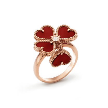 [Luxe]SWEET CLOVER CARNELIAN RING