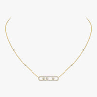 [Luxe Jewelry] Move Pave_ Rose Gold Diamond Necklace