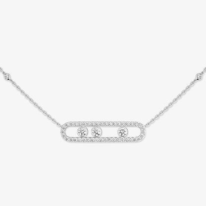 [Luxe Jewelry] Move Pave_ Rose Gold Diamond Necklace