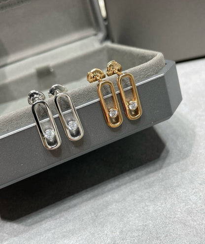 [Luxe Jewelry]MOVE UNO SMALL 1 DIAMOND EARRINGS