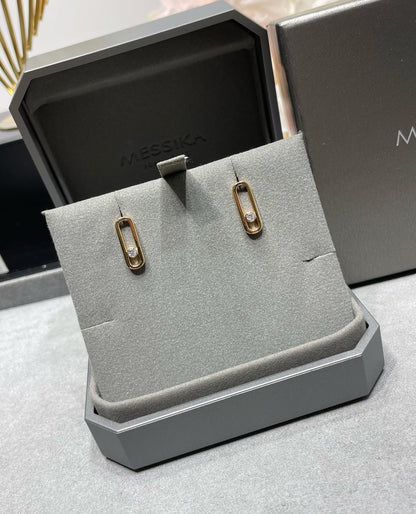 [Luxe Jewelry]MOVE UNO SMALL 1 DIAMOND EARRINGS