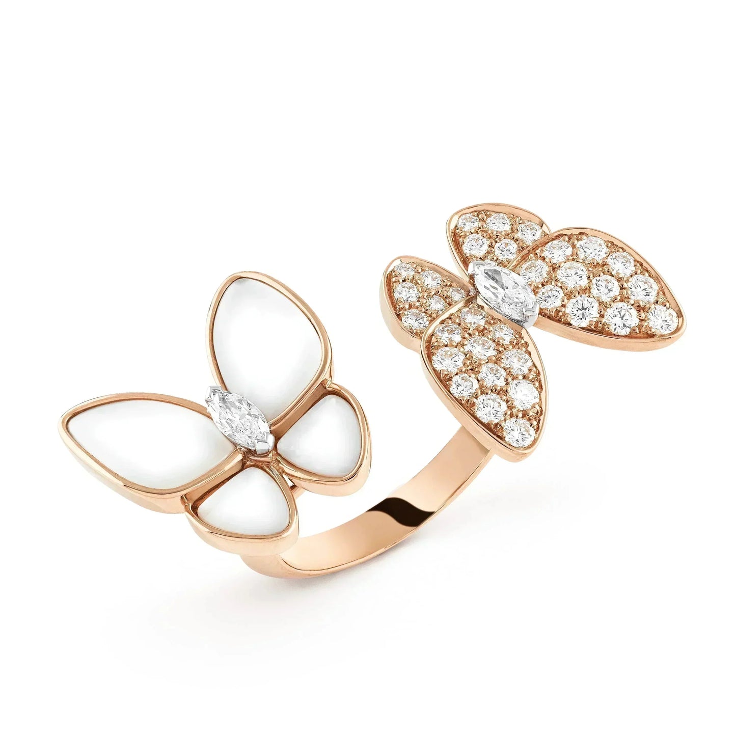 [Luxe]TWIN BUTTERFLY DIAMOND MOP RING