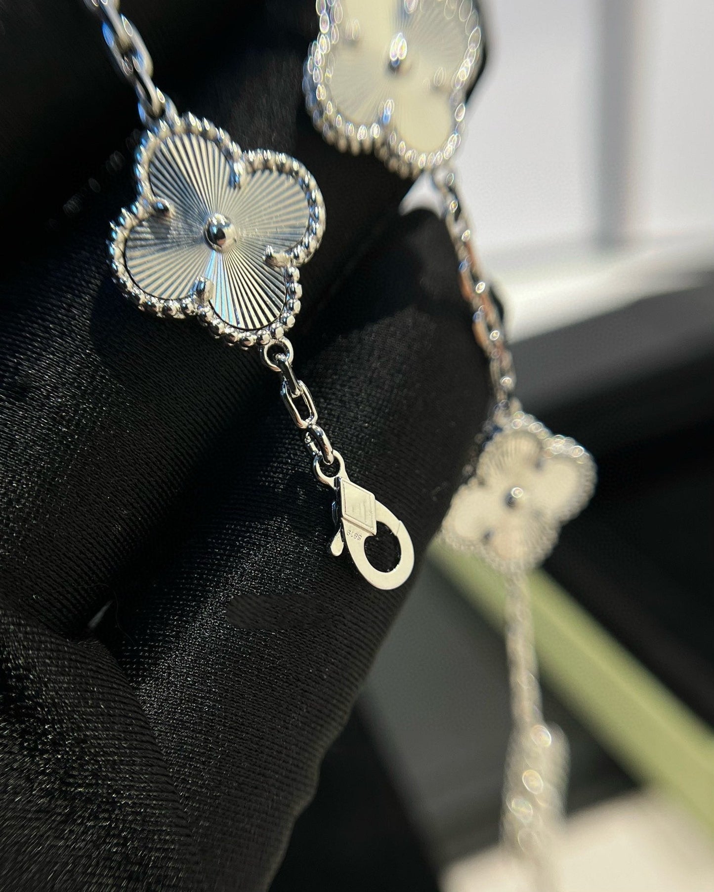 [Luxe]CLOVER SILVER 5 MOTIFS BRACELET